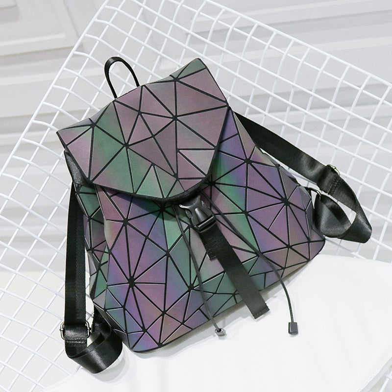 Kid Glow In Dark Backpacks Universal Magic Geometric Diamond Bags