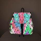 Kid Glow In Dark Backpacks Universal Magic Geometric Diamond Bags