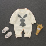 Baby Boy Girl Knitted Rabbit Jumpsuits Trending Sweaters Rompers