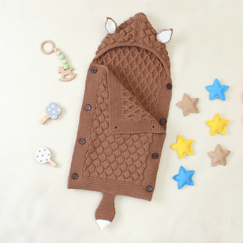 Baby Sleeping Cute Solid Color Newborn Envelope Pajamas