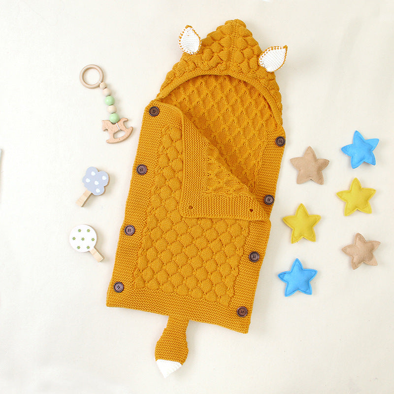 Baby Sleeping Cute Solid Color Newborn Envelope Pajamas