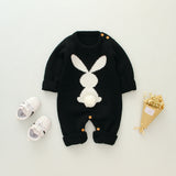 Baby Boy Girl Knitted Rabbit Jumpsuits Trending Sweaters Rompers