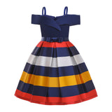 Kid Girl Princess Halter Belt Strapless Birthday Dress