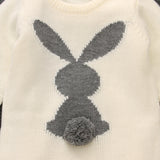 Baby Boy Girl Knitted Rabbit Jumpsuits Trending Sweaters Rompers