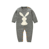 Baby Boy Girl Knitted Rabbit Jumpsuits Trending Sweaters Rompers