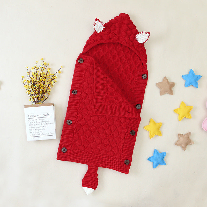 Baby Sleeping Cute Solid Color Newborn Envelope Pajamas