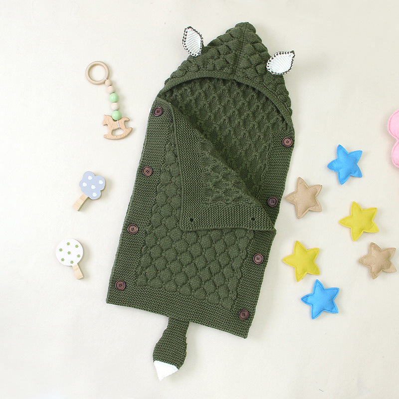 Baby Sleeping Cute Solid Color Newborn Envelope Pajamas