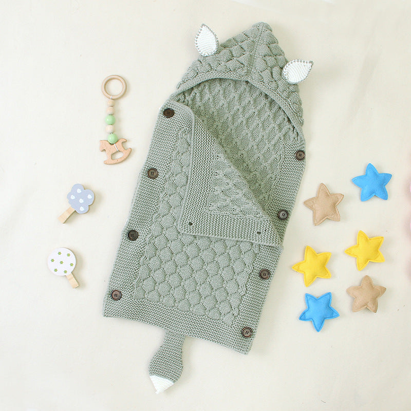 Baby Sleeping Cute Solid Color Newborn Envelope Pajamas