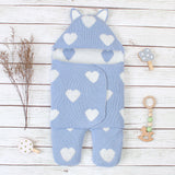 Newborn Baby Solid Color Love Sleeping Blanket Pajamas