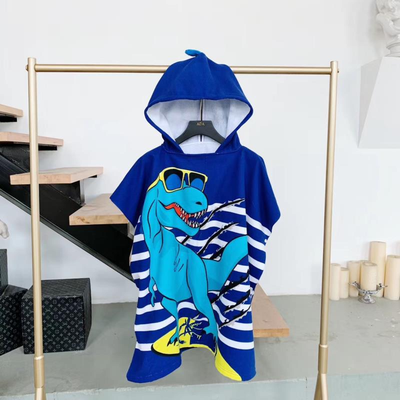 Kid Baby Boy Girl Bath Towel Cotton Hooded Cloak Beach Towel Pajamas