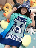 Kid Baby Boy Girl Bath Towel Cotton Hooded Cloak Beach Towel Pajamas