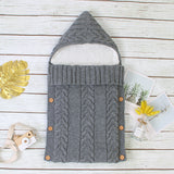 Baby Sleeping Plush Thick Knit Hit Rompers Pajamas