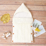 Baby Sleeping Plush Thick Knit Hit Rompers Pajamas