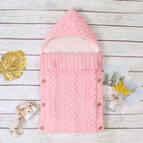 Baby Sleeping Plush Thick Knit Hit Rompers Pajamas