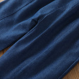 Kid Girl Denim Jumpsuit Breathable Thin Denim Pants