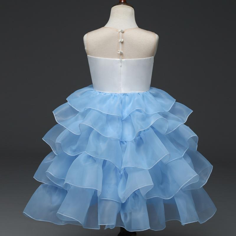 Girls Dress Elegant Unicorn Wedding Birthday Carnival Party Dresses 3-8T - honeylives