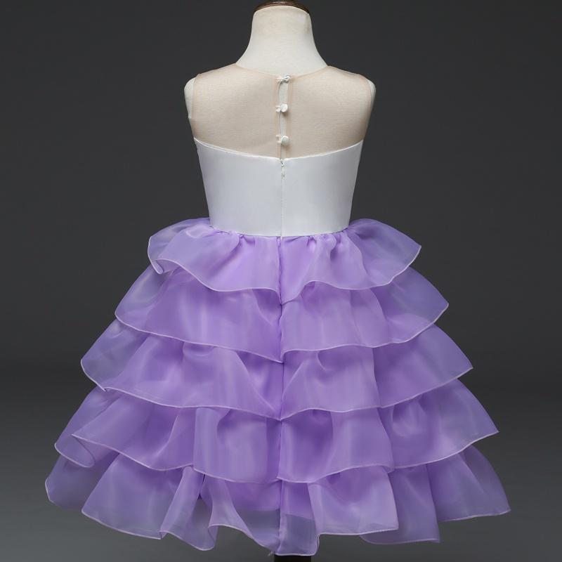 Girls Dress Elegant Unicorn Wedding Birthday Carnival Party Dresses 3-8T - honeylives