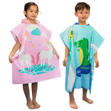 Kid Baby Bath Towel Beach Cotton Cartoon Dinosaur Microfiber Pajamas