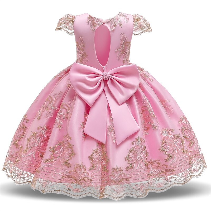 Girls Dress Princess Embroidery Chirstmas Evening Birthday Party Dress - honeylives