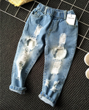 Kids Boy Girl Jeans Hole Denim Pant Trousers Pants for 1-7 Years