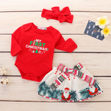Cute Baby Girl Fashion Ins Christmas Suit 3 Pcs Set
