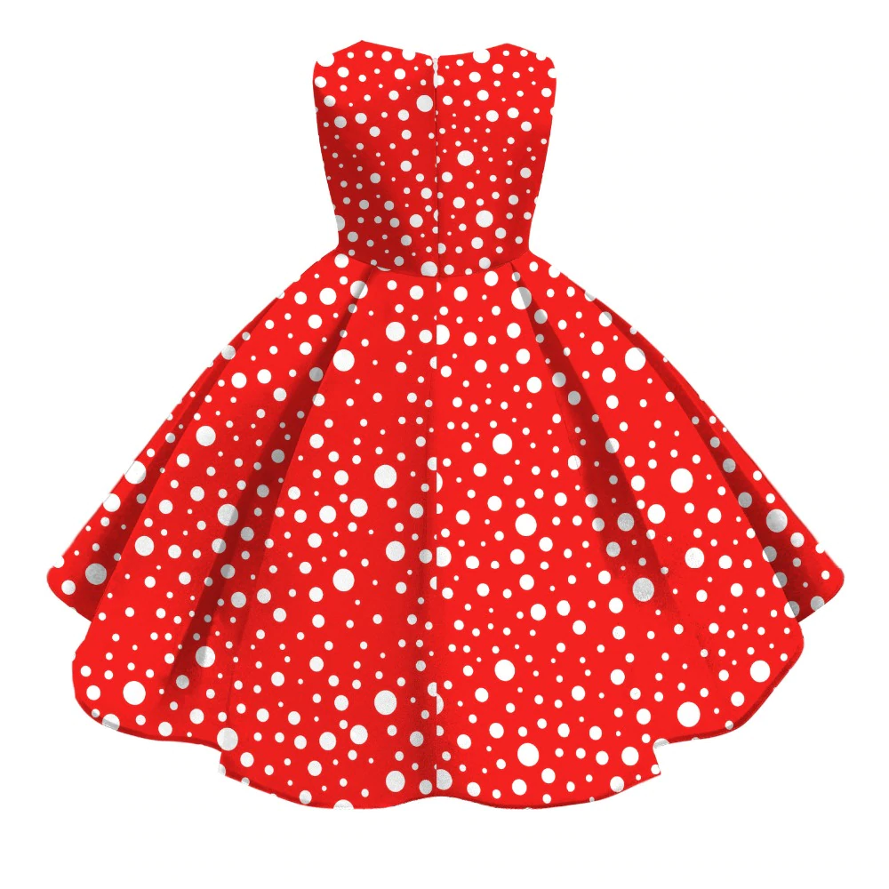 Kids Girl Snowflake Digital Printing Christmas Lovely Sleeveless Princess Dresses