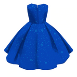 Kids Girl Snowflake Digital Printing Christmas Lovely Sleeveless Princess Dresses