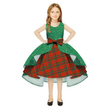 Kids Girl Snowflake Digital Printing Christmas Lovely Sleeveless Princess Dresses