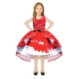 Kids Girl Snowflake Digital Printing Christmas Lovely Sleeveless Princess Dresses
