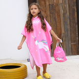 Kids Quick Drying Bathrobe Printing Absorbent Towel Pajamas