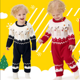 Ins Baby Elk Bodysuit Christmas Autumn Jumpsuits Rompers
