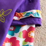 Girls Long Sleeve T-shirt Flower Tees Heart Appliques 2-8 Years