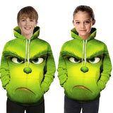 Kids Boys Girls Cartoon 3D Printed Hiphop Crewneck Long Sleeve Hoodie