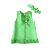 Baby Girls Dress Summer Fashion Sleeveless Bow Ins Dresses 2 Pcs