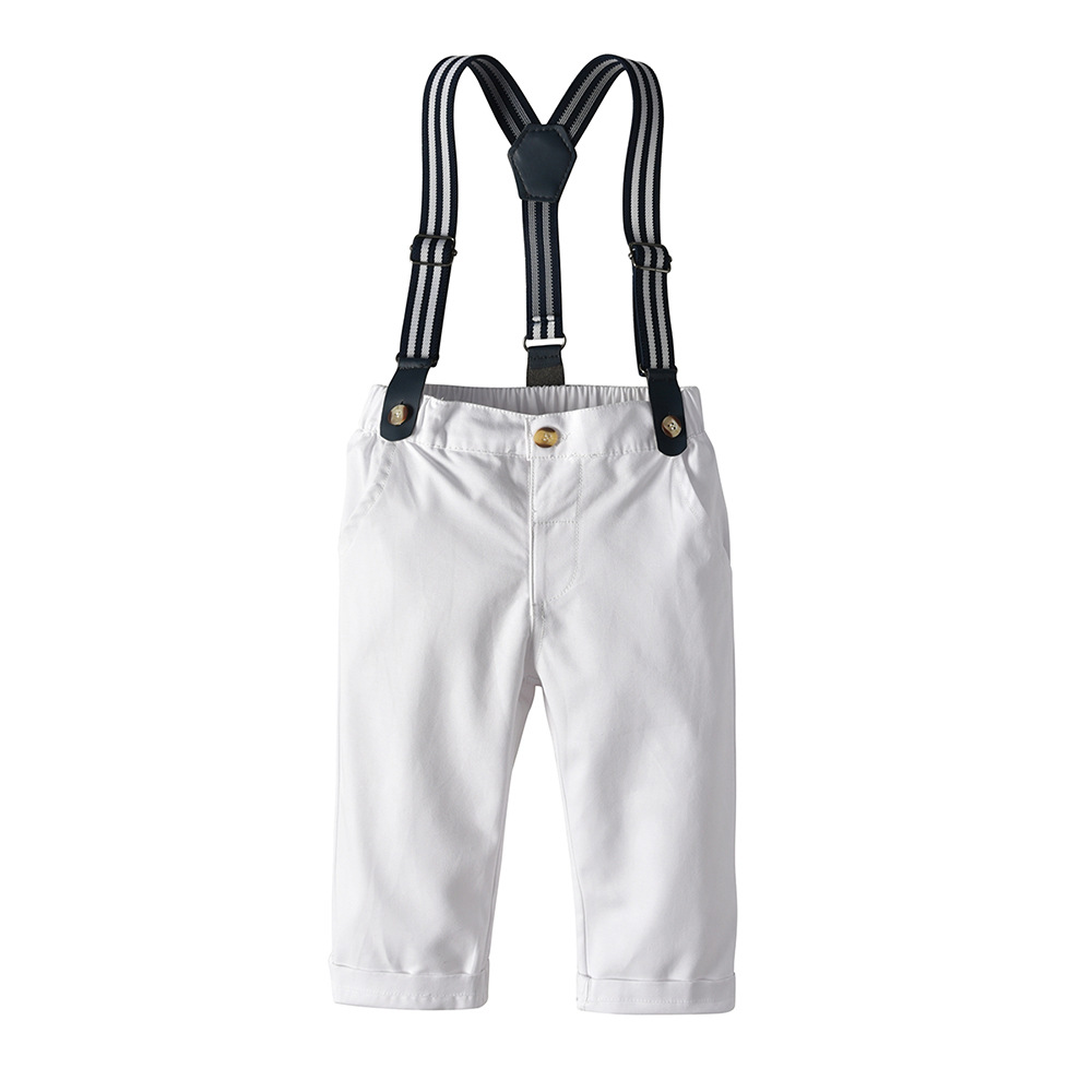 Autumn Cotton Plaid Long Sleeves Baby Boy Set 2 Pcs Formal Suits