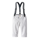 Autumn Cotton Plaid Long Sleeves Baby Boy Set 2 Pcs Formal Suits
