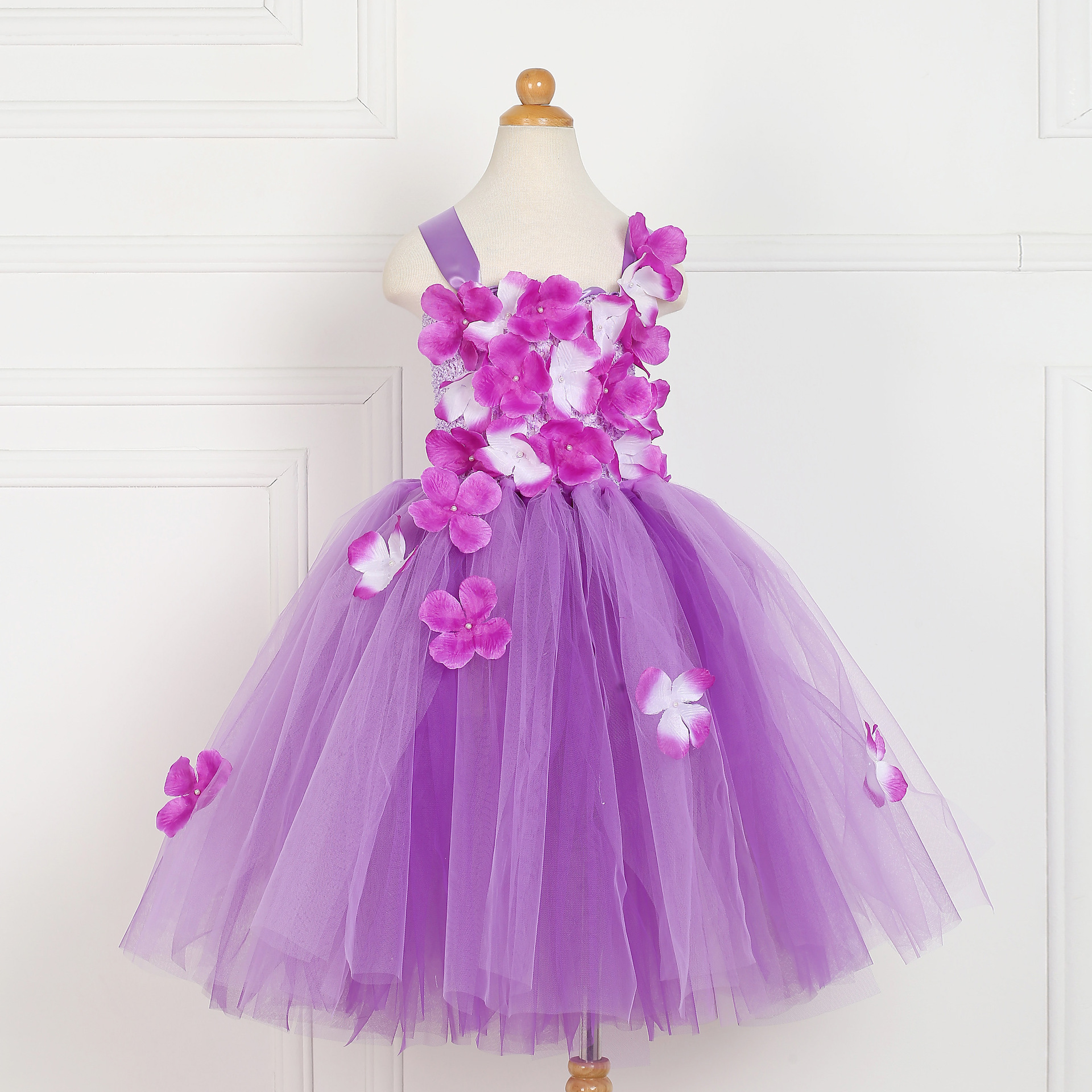 Kid Baby Girls Tutu Flowers Birthday Masquerade Party Unicorn Dresses