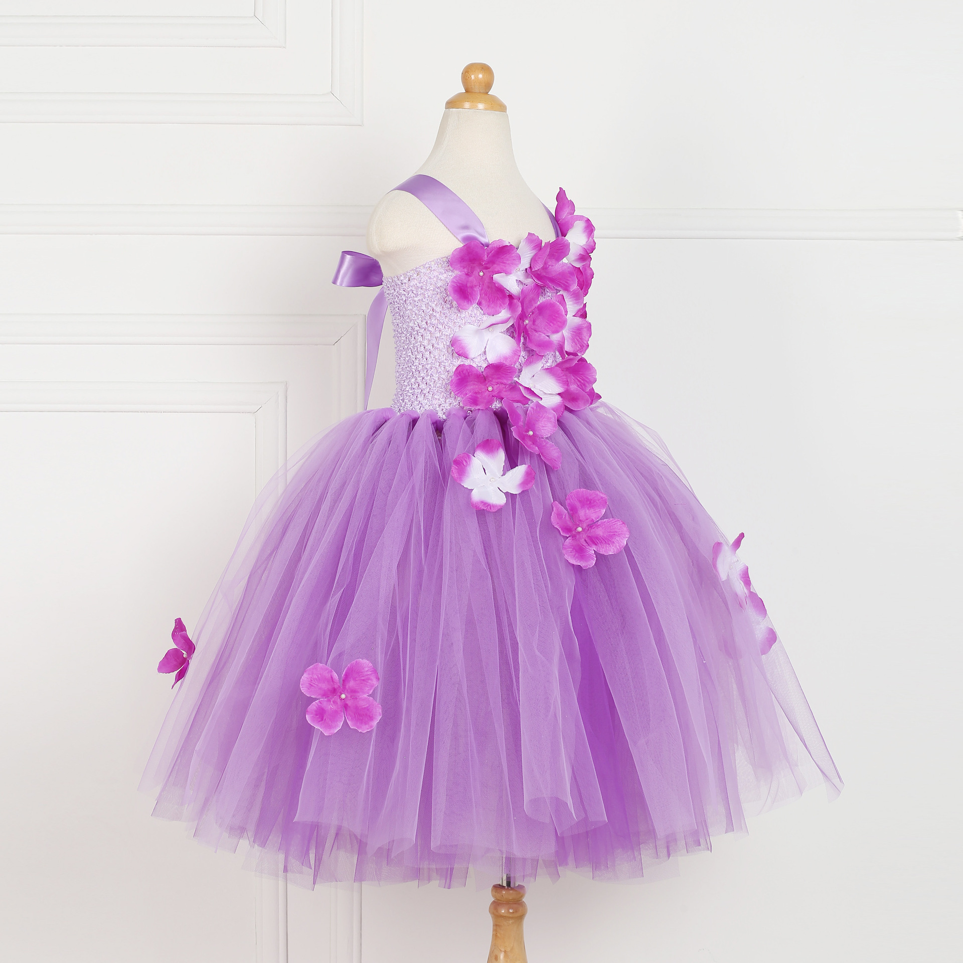 Kid Baby Girls Tutu Flowers Birthday Masquerade Party Unicorn Dresses