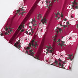 Family Mommy & Me Red Fall Floral Long Sleeve Maxi Dress
