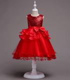 Girls Bridesmaid Flower Party Sequin Wedding Princess Dresses