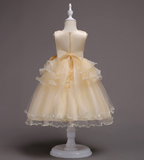 Girls Bridesmaid Flower Party Sequin Wedding Princess Dresses