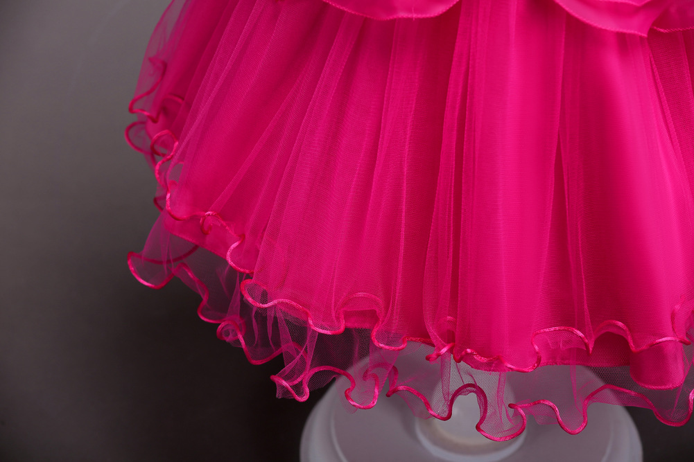 Girls Bridesmaid Flower Party Sequin Wedding Princess Dresses