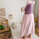 Kids Cartoon Donald Duck Towel Mickey Shawl Pajamas Bathrobe