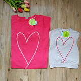 Family Matching Lovely Heart Print Long Sleeve T Shirts