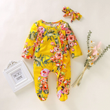 Baby Girl Infant Vintage Sleeper Romper