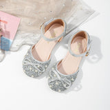 Girls' New Baotou Flat Shoes Rhinestone Sandals Shoes