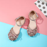 Girls' New Baotou Flat Shoes Rhinestone Sandals Shoes