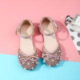 Girls' New Baotou Flat Shoes Rhinestone Sandals Shoes