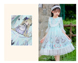 Kids Lolita Dress Sweet Lace Princess Dress 2 Colors 3-14 Years