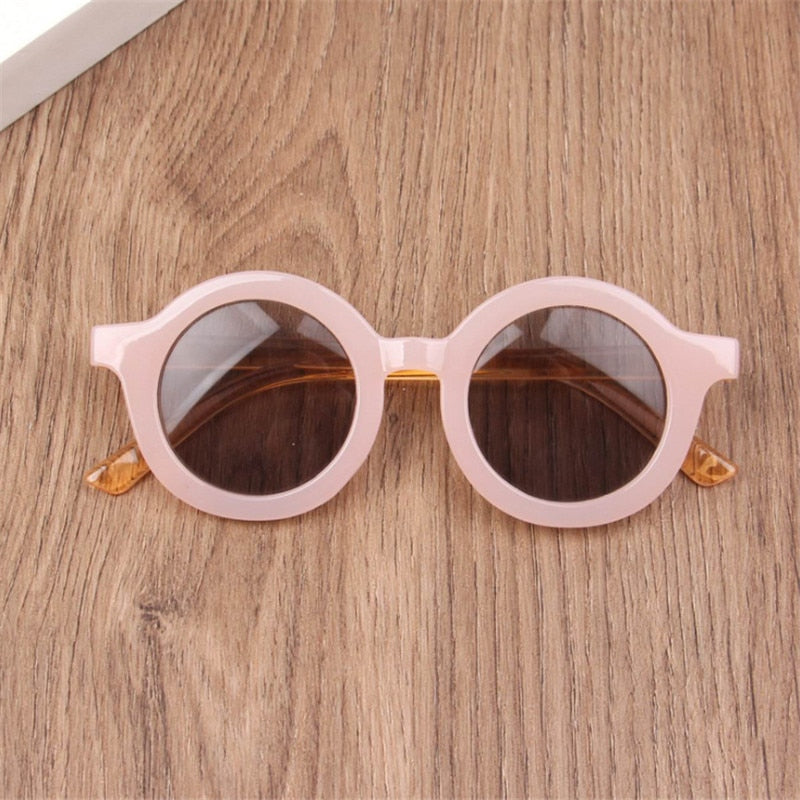 Boy Girl Cute Cartoon Bear Shape Fashion Round Sunglasses